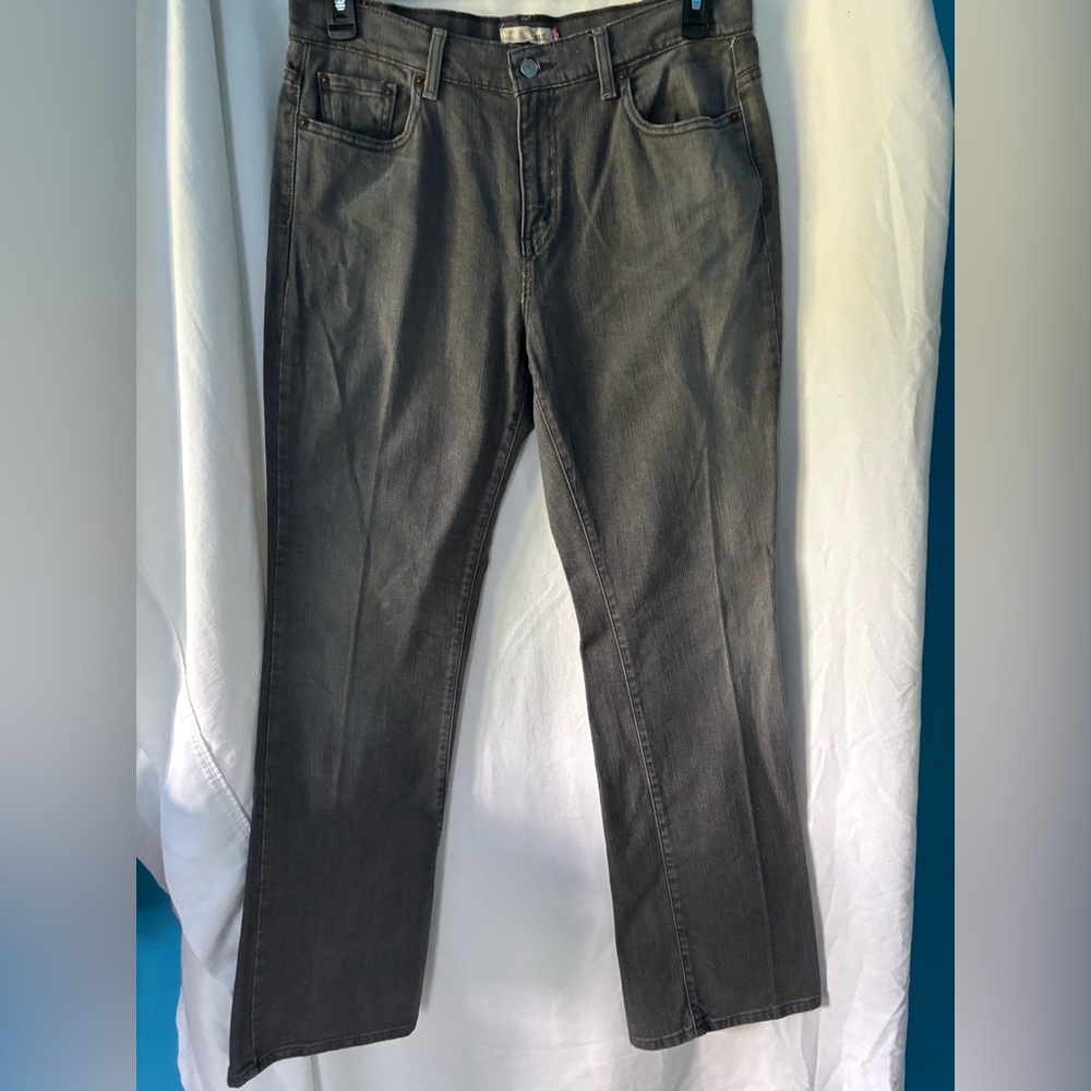 Levis 515 Bootcut Jeans Womens 12‎ M Faded Black Stretch Denim Mid Rise Pants